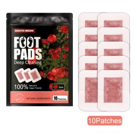 Plant Foot Patch Dehumidification Improve Sleep Relieve Stress Body Foot Massage Nursing Adhesive Bandage (Option: Rose Flavor 10pcs Per Bag)
