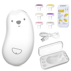 Baby Nail Piercing Device Electric Baby Children Newborn Nail Clippers (Option: Charging White)