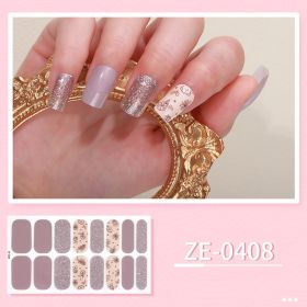 New Ladies Waterproof Manicure Stickers (Option: ZE 0408-Nail Stickers And Nail File)
